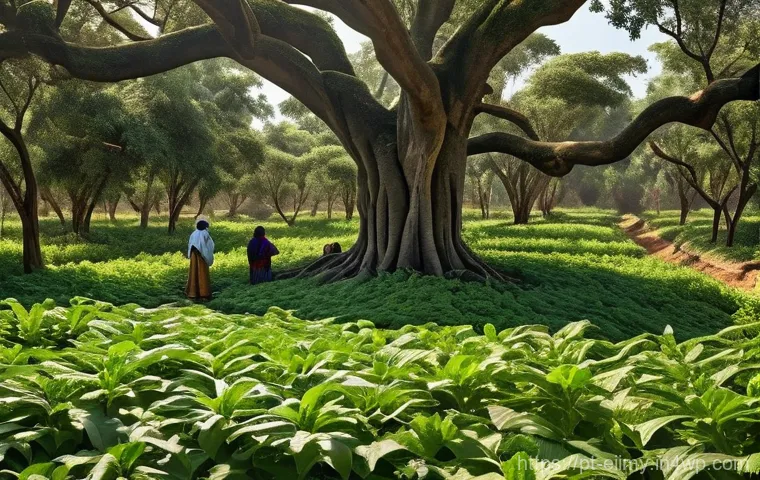 원주민 생태지혜와 지속 가능한 개발 목표 - **Prompt 1: Indigenous Agroforestry Harmony**
"A vibrant and lush agroforestry system, showcasin...